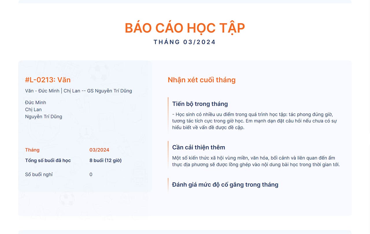 Báo cáo học tập