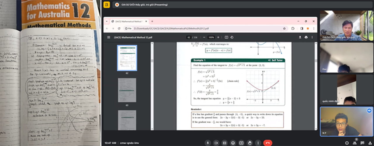 Gia sư Maths lớp 12 WACE